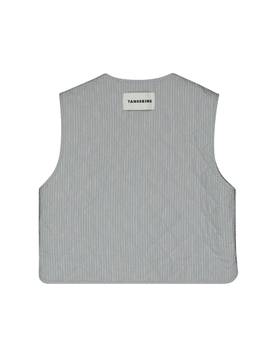 STRIPED QUILTED VEST