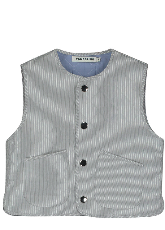Striped Quilted Vest
