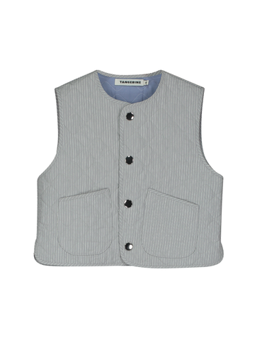 STRIPED QUILTED VEST