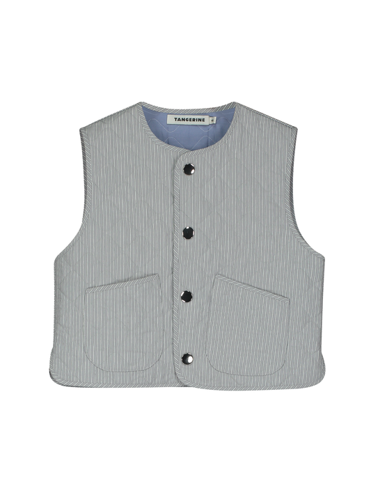 STRIPED QUILTED VEST