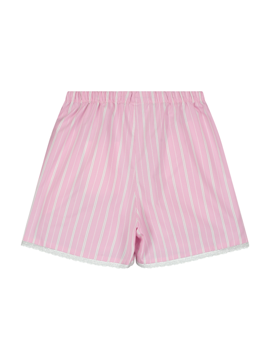 STRIPED LACED SHORT