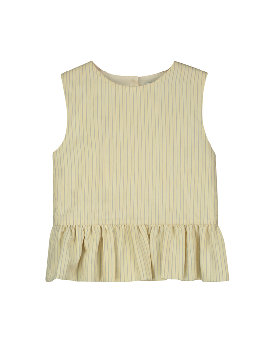 STRIPED PEPLUM BLOUSE