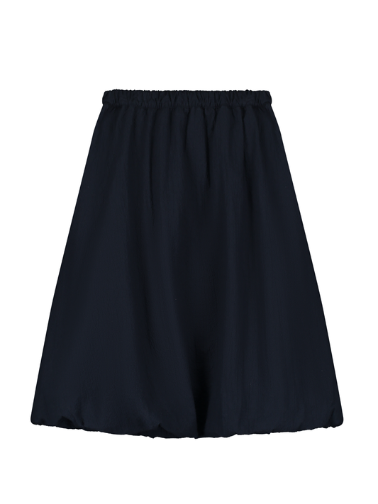 SEERSUCKER PUFF BALL MIDI SKIRT