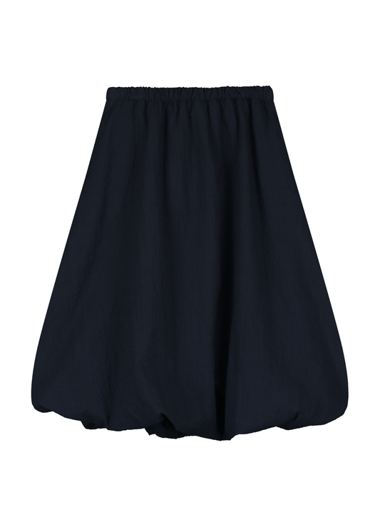 SEERSUCKER PUFF BALL MIDI SKIRT