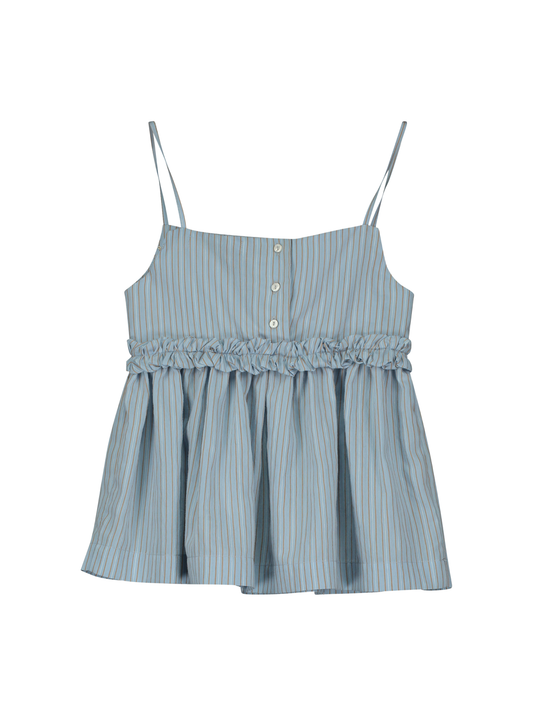 STRIPED BANDEAU BLOUSE