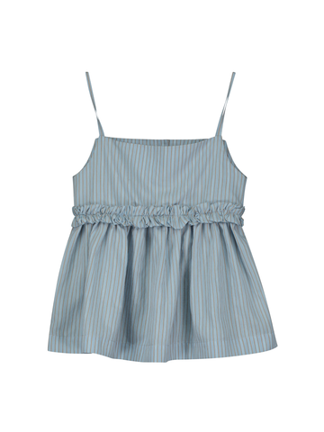 STRIPED BANDEAU BLOUSE