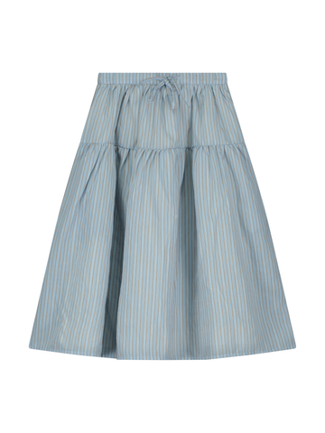 STRIPED MIDI SKIRT