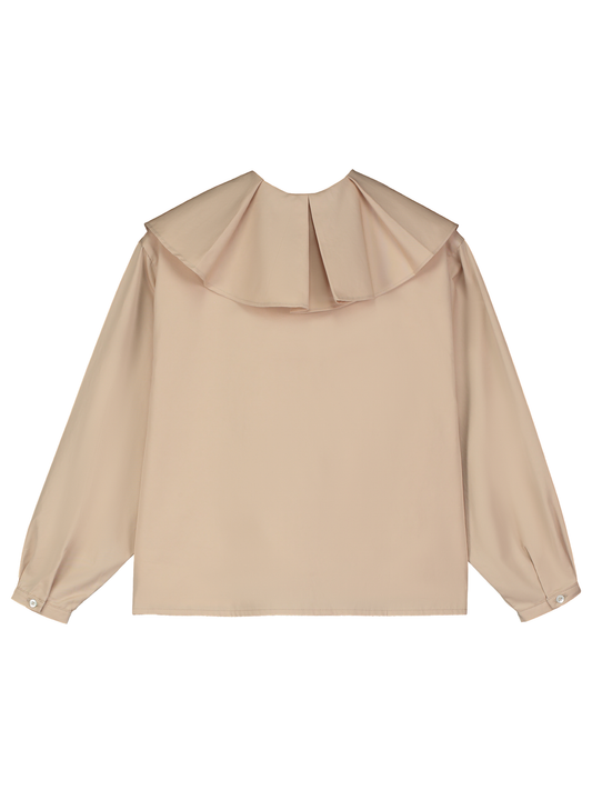 Ruffled Collar Serge Blouse
