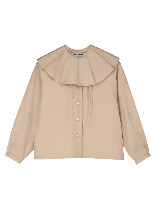 Ruffled Collar Serge Blouse