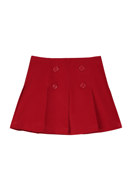 Corduroy Pleated Mini Skirt