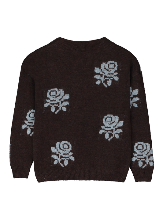 Floral-Motif Sweater