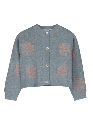 Floral-Motif Cardigan