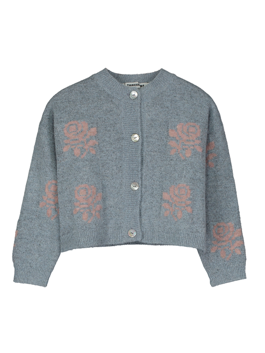Floral-Motif Cardigan