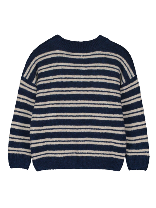 Striped-Knit Sweater