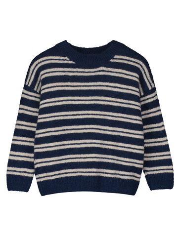 Striped-Knit Sweater