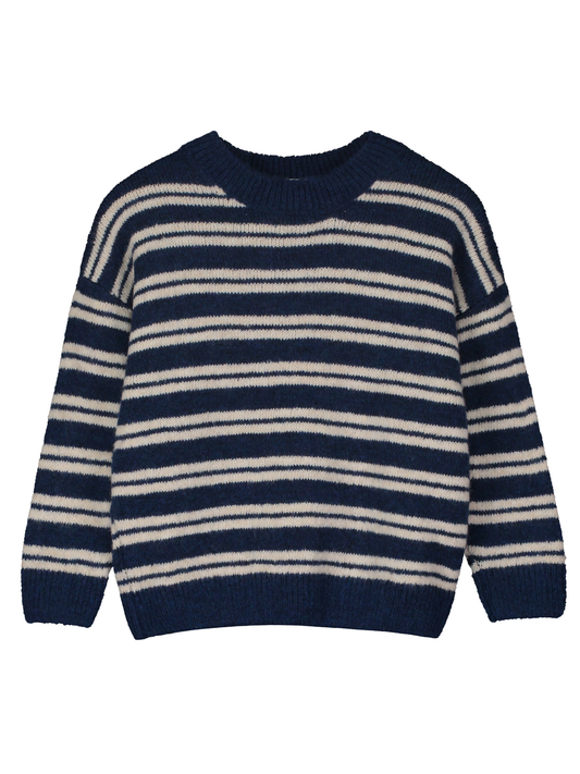 Striped-Knit Sweater