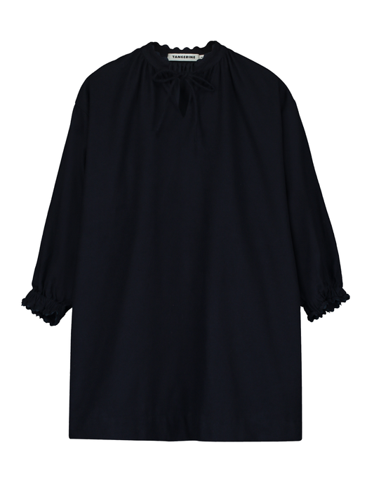 Twill-Brushed Dress