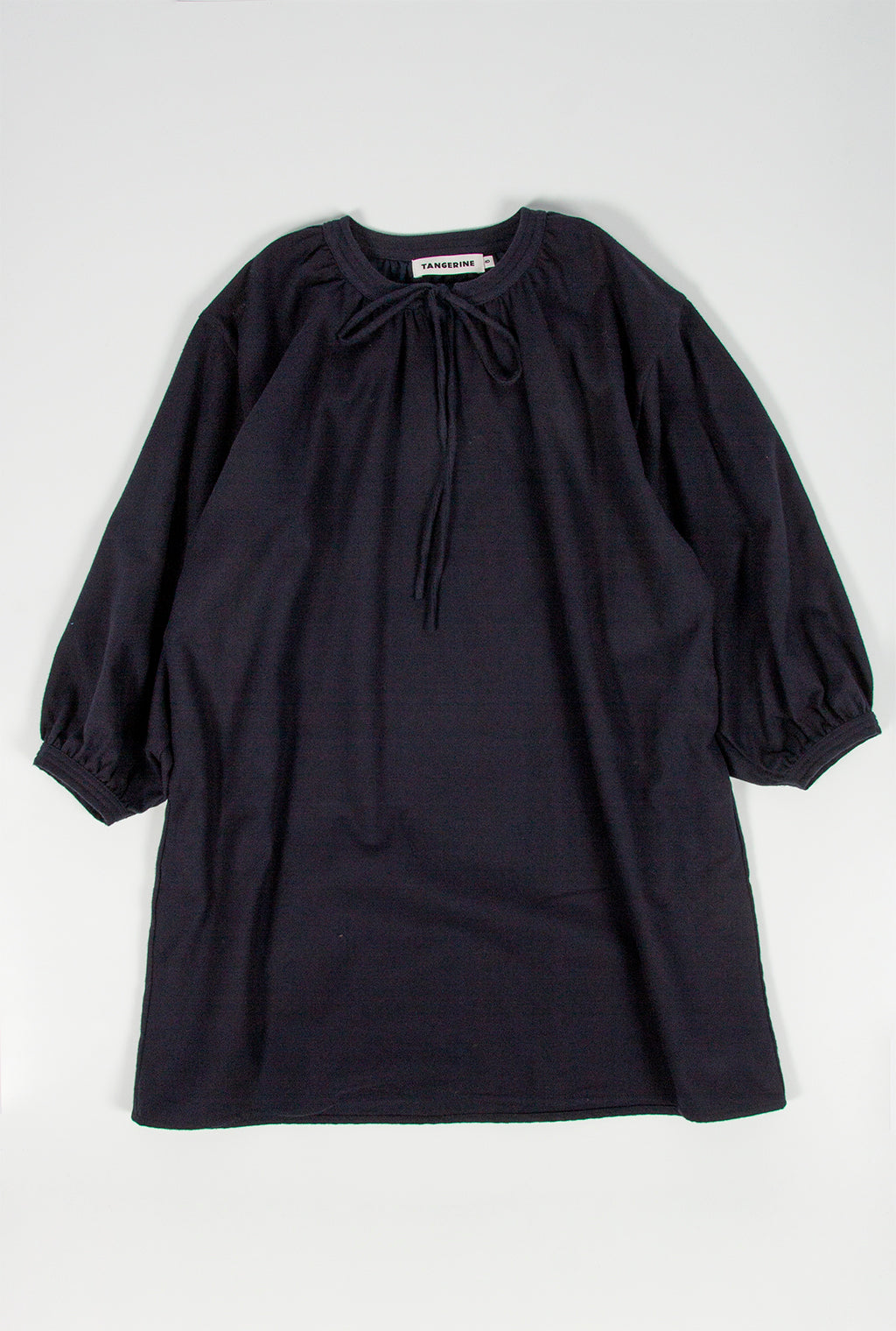 Volumed Sleeve Twill Dress / Pre-order