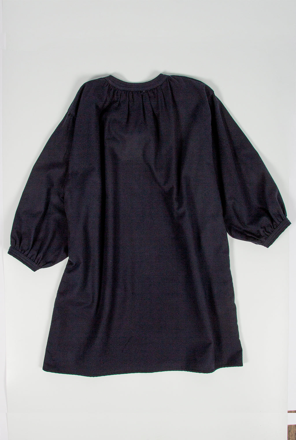 Volumed Sleeve Twill Dress / Pre-order