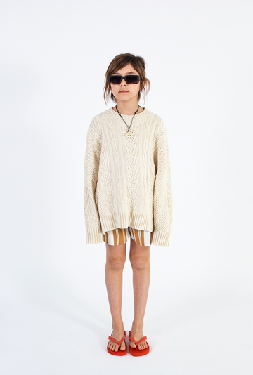 Cotton Cable Sweater on Pre-order